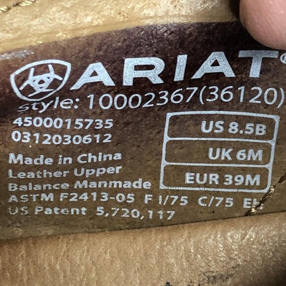 Ariat Steel Toe Work Shoes Womens Size 8.5 Brown Leather Slip On Clog 10002367 - Picture 3 of 16